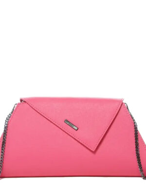 SUSU- Angelica Hot Pink Leather Clutch Bag