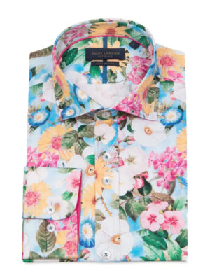 Guide London Vibrant Flower Print Cotton Shirt