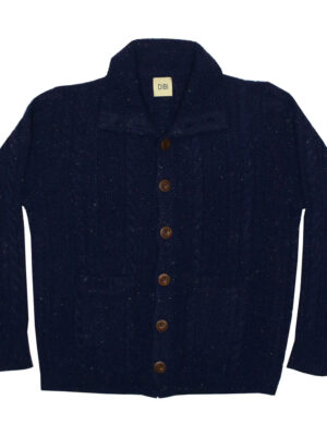 Dibi – Navy Donegal Cardigan Sweater